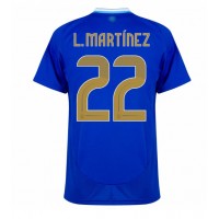 Dres Argentina Lautaro Martinez #22 Gostujuci Copa America 2024 Kratak Rukav